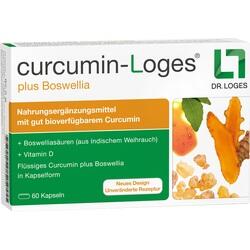 Eine Packung Nahrungsergänzungsmittel mit Curcumin und Boswellia.
